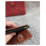 Secrid Vintage Leather Wallet Set + Red Woven Card Holder