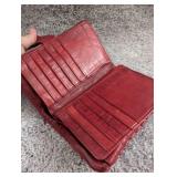Secrid Vintage Leather Wallet Set + Red Woven Card Holder