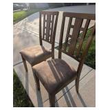 Modern Dining Chairs with Geometric Back Design- 2 Chairs