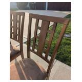 Modern Dining Chairs with Geometric Back Design- 2 Chairs