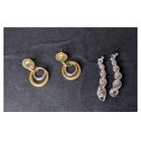 Two-Tone Earring Set - 2 Pairs