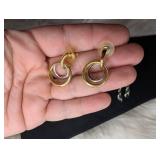 Two-Tone Earring Set - 2 Pairs