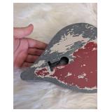 Distressed Heart Lock Wall Decor