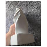 Classical White Horse Head Bust Sculpture - 14 in