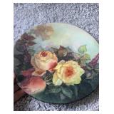 French Hand-Painted Floral Plates - 2 ct