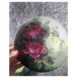 French Hand-Painted Floral Plates - 2 ct