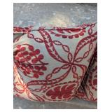 Red Pattern Decorative Throw Pillows - 3 ct