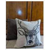 Rustic Deer + Pumpkin Print Decorative Pillow Set