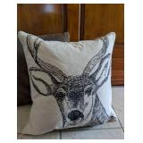 Rustic Deer + Pumpkin Print Decorative Pillow Set