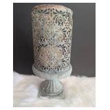Vintage Style Filigree Metal Candle Holder