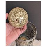 Vintage Style Filigree Metal Candle Holder