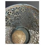 Vintage Style Filigree Metal Candle Holder