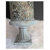 Vintage Style Filigree Metal Candle Holder