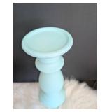 Mint Blue Wooden Candle Holder