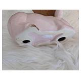 Flying Pig Ceramic Figurine with Copper Wings