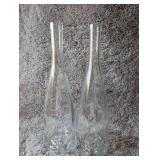 Clear Glass Textured Vases - 2 ct