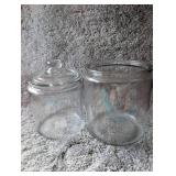 Clear Display Glass Jars - 2 ct