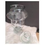 Clear Glass Apothecary Jar with Lid - 10 in