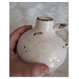 Vintage Style Crackle Glaze Ceramic Jug - 6 in