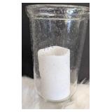 LED Flameless Pillar Candle with Glass Hurricane