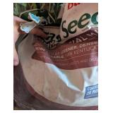 Large Ribbed Plastic Planters + Turf Builder Grass Seed (opened)