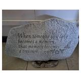 Memorial Stone with Sentimental Quote - 16x12 in