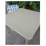 Folding Card Table + Lawn Chair