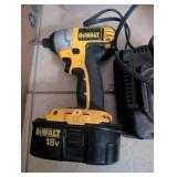 DeWalt 18V Cordless Impact Driver with Battery and Charger