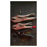 Set of 3 Professional Locking Pliers
