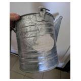 Vintage Galvanized Metal Watering Can + Bucket