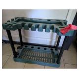 Multi-Tool Garden Tool Plastic Rack Storage System