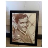 Young Frank Sinatra Portrait in Black Frame - 11x14