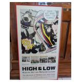 1990 MoMA High & Low Exhibition Poster featuring Roy Lichtenstein - 36x24 in