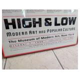 1990 MoMA High & Low Exhibition Poster featuring Roy Lichtenstein - 36x24 in