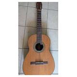 Vintage Classical Guitar with Decorative Rosette