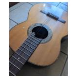 Vintage Classical Guitar with Decorative Rosette