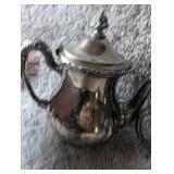 Vintage Victorian Silver-Plated Tea Service Set with Serving Trays
