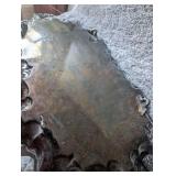 Vintage Ornate Silver-Plated Serving Tray