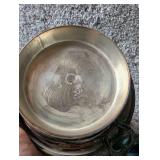 Vintage Silver-Plated Cream and Sugar Set with Covered Butter Dish