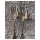 Vintage Ornate Silver Serving Spoons