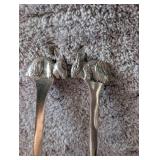 Vintage Ornate Silver Serving Spoons