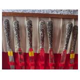 Vintage S. Kirk & Son Repousse Sterling Silver Flatware Chest