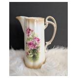 Vintage Victorian Rose Porcelain Pitcher