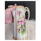 Vintage Victorian Rose Porcelain Pitcher