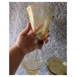 Vintage Amber Glass Set