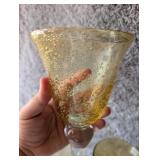 Vintage Amber Glass Set