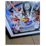 University of Kansas Basketball Greats Commemorative Framed Print - 20x16 in
