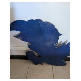 Vintage KU Jayhawk Wooden Wall Decoration - 22 in