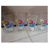 University of Kansas Jayhawk Pint Glass Set- 4 ct