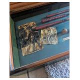 Antique Golf Club Display Case with Historical Artifacts - 41x13 in
